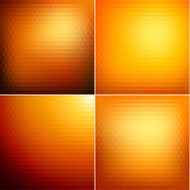 Smooth triangular colorful backgrounds set
