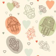 Hamsa hand seamless pattern N2