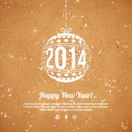 Christmas and New Year 2014 greeting card N2
