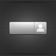 Gray icon with user profile sign web internet button