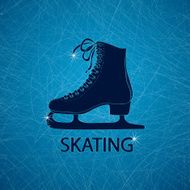 Illustration with figure skate