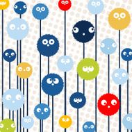 abstract dot style face pattern N2