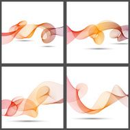 Set abstract futuristic wavy background