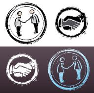 Business deal stamp