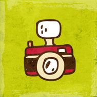 Vintage Camera on Grunge Background N2