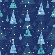 Abstract holiday Christmas trees seamless pattern background