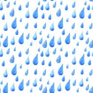 Watercolor seamless pattern raindrops