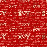 words "i love you" on red background N2