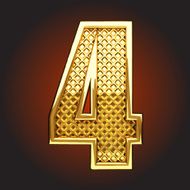 Vector golden figure 4 N4
