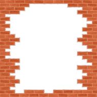 Broken brick wall N4