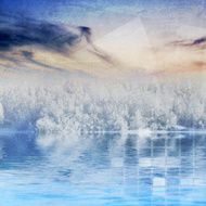 Winter landscape and tech design