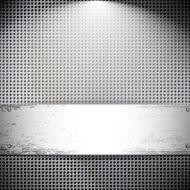 Round cell metal background Vector card