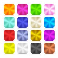 3d app metallic icons on white