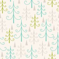 Seamless pattern with winter forest N3