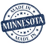 made in Minnesota blue round grunge isolated stamp