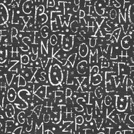 Chalkboard alphabet letters seamless pattern background N2