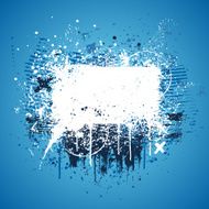 Blue grunge splatter