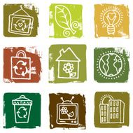 Nature and recycling icons