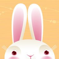 Close up of a surprised rabbit EPS8