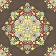 Ornamental round lace floral background