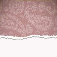 Torn paper with a paisley pattern N8