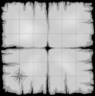 Old map with compass rose