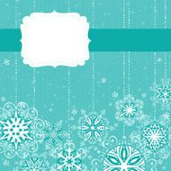 Blue Holiday Background with Frame