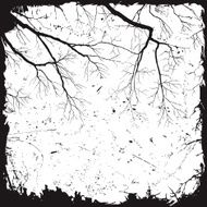 Grunge Background with Branches N2
