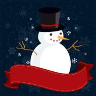 snowman with banner N2