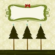 Xmas trees with banner N2