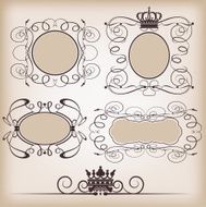 Vintage frames and banners - set 18