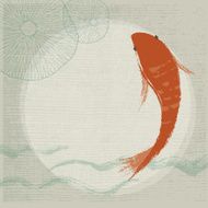 Koi Fish &amp; Waterlily Background