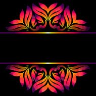 Spring floral colorful invitation frame leaves