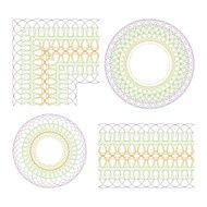 Set of elements Guilloche