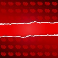 Ragged paper with pattern of hearts N4