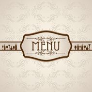 template for menu card with cutlery N2
