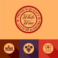 flat wine menu icons