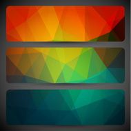 Abstract geometric trianglular banners set N12