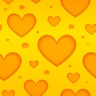 Cheese hearts vector seamless pattern