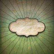 Vintage Sunbeams Background with Label N5