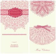 Design invitation for merry Christmas vector N9