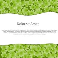 Abstract ecology background for text Vector illustration