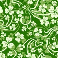 St Patrick&#039;s day vector seamless background with shamrock N10