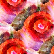 pink red circle seamless wallpaper watercolor abstract avant-g