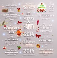 Set of Christmas design elements N8