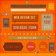 Vintage Retro Web design Labels