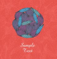 Decorative circle template for design