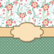 Vintage vector flower frame N201