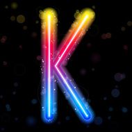 Alphabet Rainbow Lights Glitter with Sparkles N14
