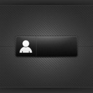 Black icon with user profile sign web internet button